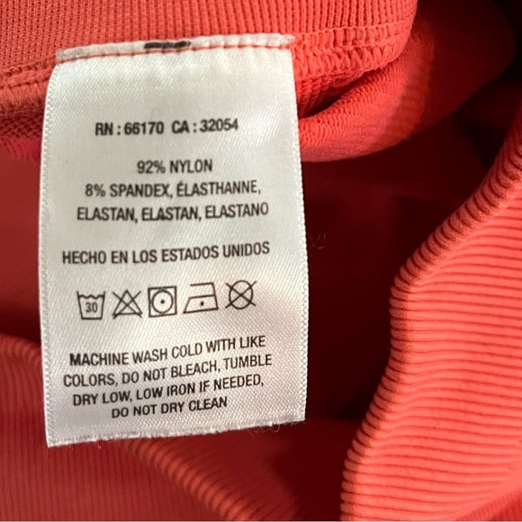 Anthropologie Daily Practice Coral Lettuce Hem Leggings - Picture 10 of 10